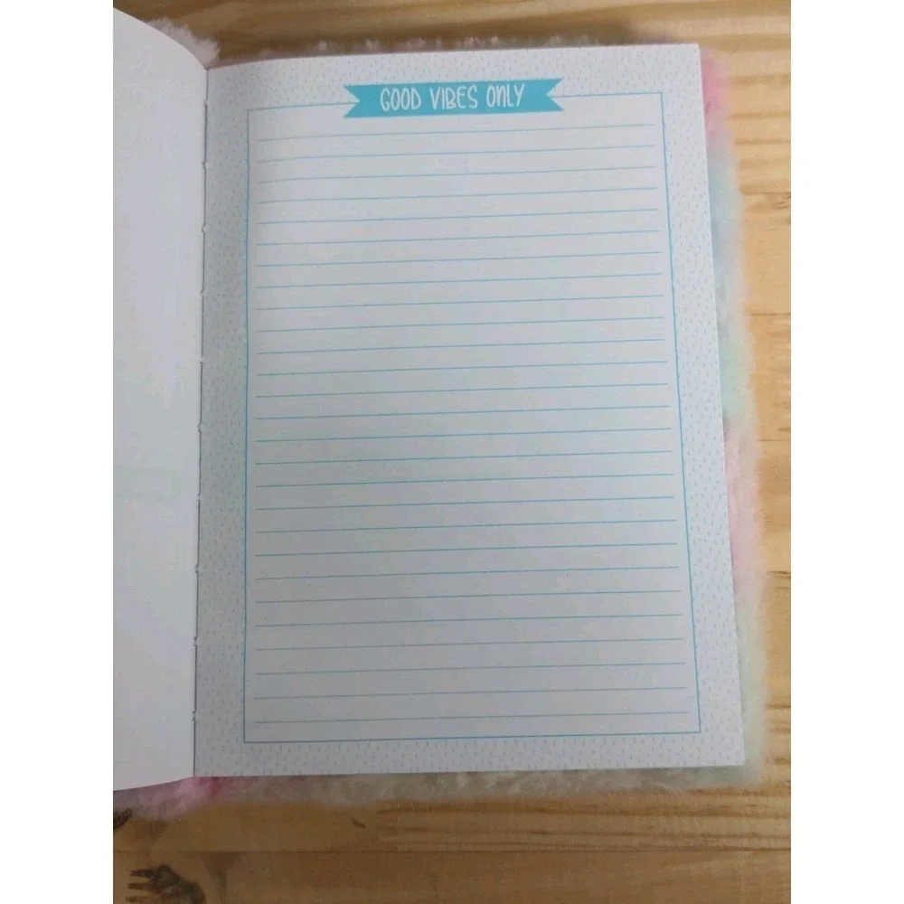 Multicolor Fuzzy Cat Journal – New With Tags – 80 Pages – 8 x 6